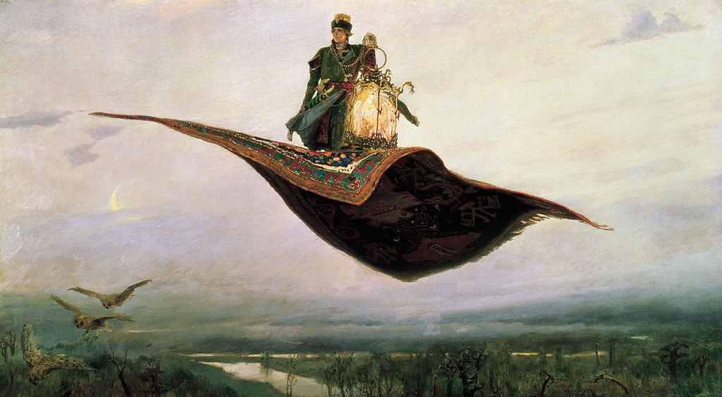 В. Васнецов. «Ковер-самолет». 1880 г. В. Васнецов. «Ковер-самолет». 1880 г.