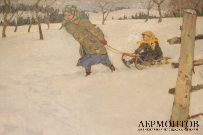Н. Богданов-Бельский. «К бабушке в гости». 1910 г.