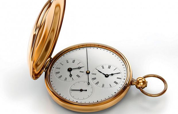 Карманные часы для путешественников. Показывают время в двух часовых поясах. Бренд Tissot