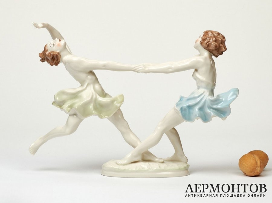 Статуэтка «Девушки кружатся». Фарфор, Hutschenreuther, Германия, 1955–1968 годы