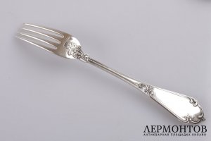 Десертная пара, вилка и нож. Карл Фаберже. Серебро 84 пробы. Российская империя