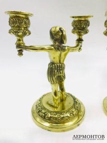 Парные подсвечники «Арабчата». Бронза, Западная Европа, конец 19 — начало 20 века