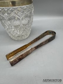 Ведро для льда с щипцами. Серебро 800 пробы, Masini, Италия, 2000-е годы