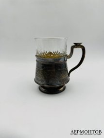 Подстаканник с растительным фризом. Серебро 84 пробы, Россия, 1886 год