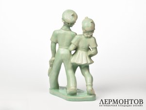 Статуэтка «Теннисисты». Komlos, Венгрия, 1931–1945 годы