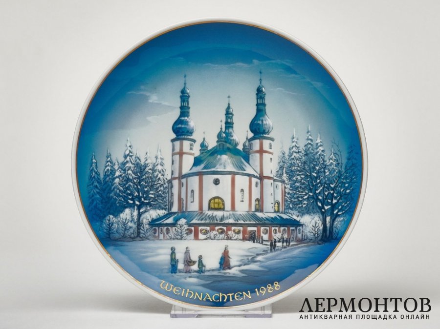 Тарелка настенная «Рождество 1988». Фарфор, Rosenthal, Германия