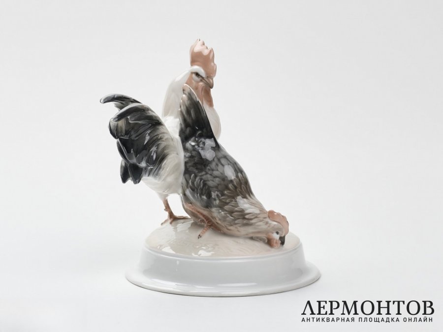 Статуэтка «Петух и курица». Фарфор, Rosenthal, Германия