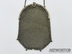 Сумочка Кольчуга. Зап. Европа, 20 век. Серебро 800 пробы.