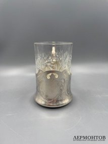 Подстаканник в стиле модерн. Серебро 84 пробы, мастер Постников, Россия, 1908–1917 годы