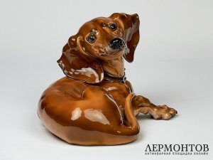 Статуэтка «Такса». Фарфор, Rosenthal, Германия, 1955 год