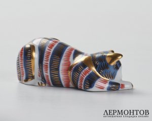Статуэтка «Кошка лежит». Фарфор, Franklin Mint, США