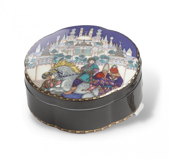Шкатулка «Жар-птица». Фарфор, Heinrich, Villeroy & Boch, Германия, 1980-е годы