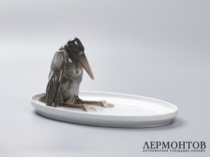 Блюдо «Марабу». Фарфор, Rosenthal, Германия, около 1920 года