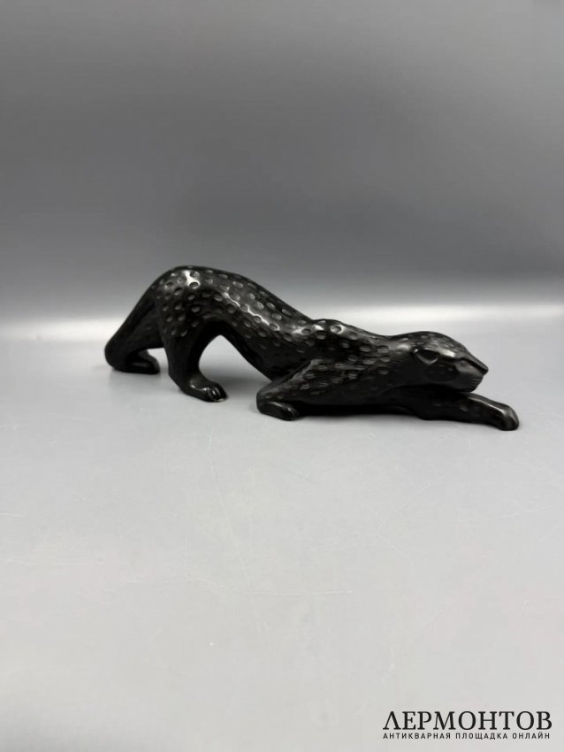 Скульптура «Пантера Zeila», чёрная. Хрусталь, Lalique, Франция