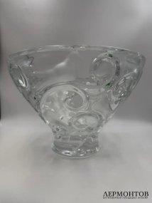 Ваза-чаша «Verone» с голубями. Хрусталь, Lalique, Франция