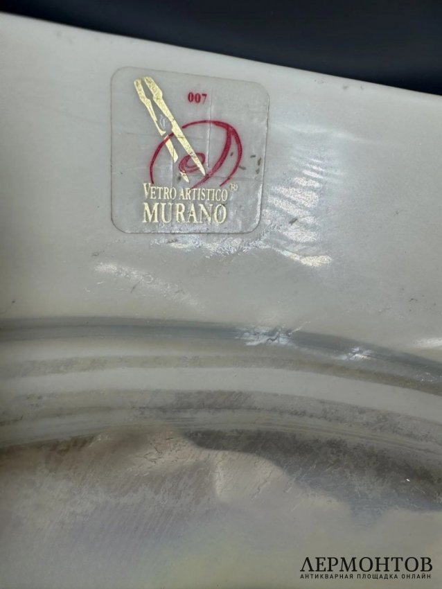Интерьерная ваза. Стекло, Ferro Murano, Италия, 2-я половина 20 века