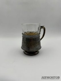 Подстаканник с растительным фризом. Серебро 84 пробы, Россия, 1886 год