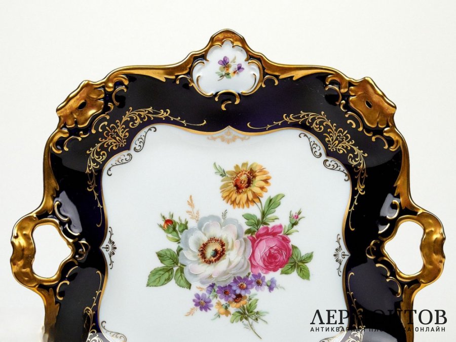 Блюдо с цветочным мотивом. Фарфор, Alka, Германия, 1967–1970 годы