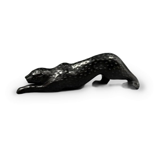 Скульптура «Пантера Zeila», чёрная. Хрусталь, Lalique, Франция