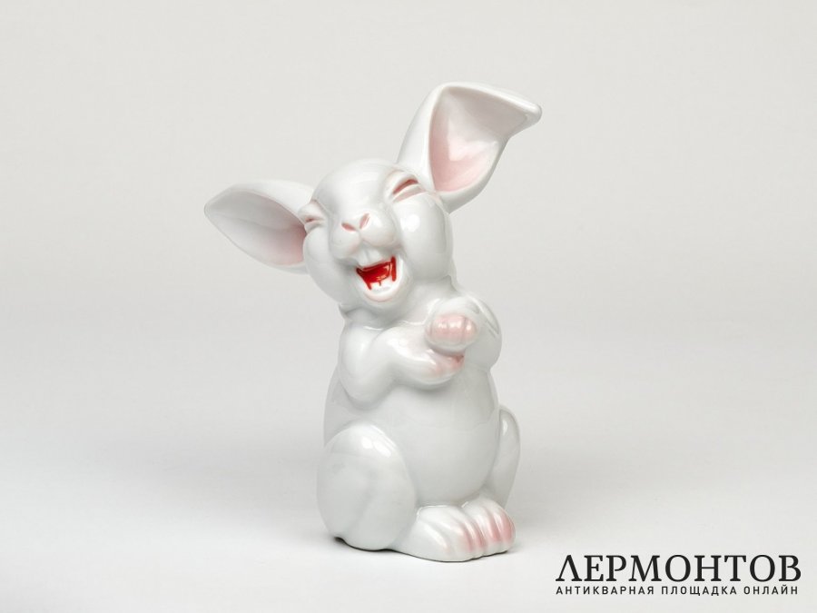 Статуэтка «Заяц». Фарфор, Rosenthal, Германия, 1960 год