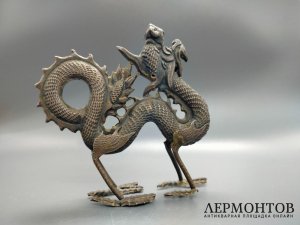 Статуэтка «Китайский дракон». Серебро, Китай