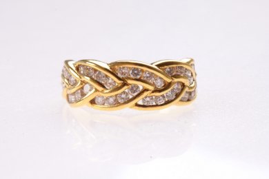 Кольцо Коктейль с бриллиантами 1,02 к. Золото 585 пробы. США