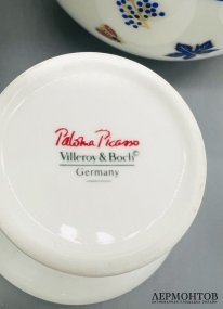 Чайный сервиз на 6 персон. Фарфор, Villeroy & Boch, дизайнер Paloma Picasso, Германия, 20 век