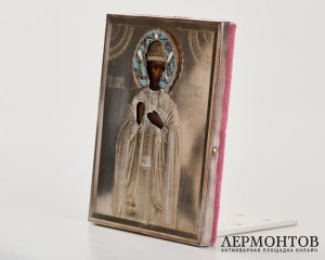 Икона «Благоверный князь Борис». Серебро, современная работа