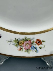 Тарелка десертная. Фарфор, живопись, Императорский фарфоровый завод, Россия, 1888 год