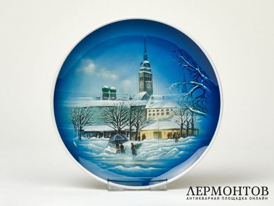 Тарелка настенная «Рождество в Мюнхене 1965». Фарфор, Rosenthal, Германия