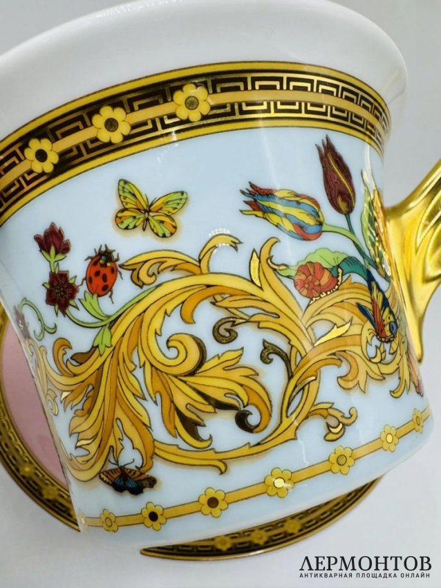 Чайная пара «Le Jardin de Versace». Фарфор, золото, Rosenthal и Versace, Германия