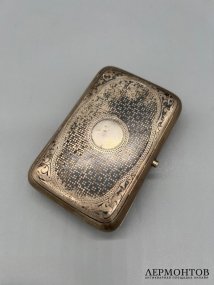Портсигар «Русская тройка». Серебро 84 пробы, чернь, И. Футикин, Россия, 1886 год