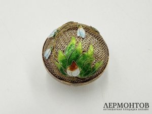 Ароматница. Китай, 20 век. Серебро 925 пробы, эмаль.
