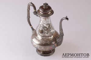 Кофейник в классическом стиле. Veyrat. Серебро 950 пробы. XIX век. Франция