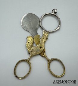 Антикварные ножницы для яиц в виде петушка. Зап. Европа, 1 пол. 20 века.