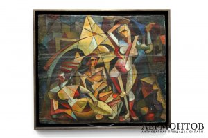 Картина. Алексей Моргунов. Кубофутуристическая композиция.