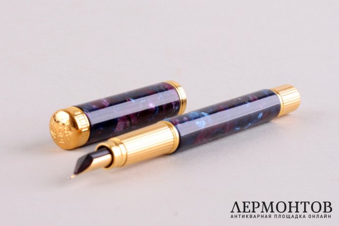 Ручка перьевая в футляре Waterman. Золото 750 пробы, металл. Франция, XX век