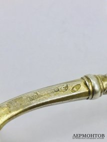 Ложка с фигурой девушки в кокошнике. Серебро 84 пробы, И. Е. Морозов, Россия, 1908–1917 годы