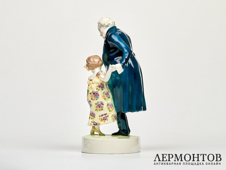 Статуэтка «Урок танцев». Фаянс, Goldscheider, Австрия, 1915–1916 годы