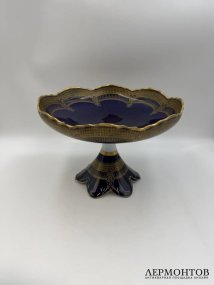 Чайный сервиз с кобальтом. Фарфор, фабрика Гарднера, Россия, 1870–1890 годы