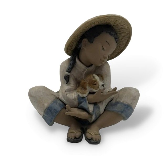 Статуэтка «Лучший друг мальчика». Фарфор грес, Lladro, скульптор Francisco Polope, Испания, 1992–2004 годы
