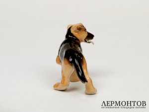 Статуэтка «Щенок немецкой овчарки». Фарфор, Lorenz Hutschenreuther, Германия, 1985 го