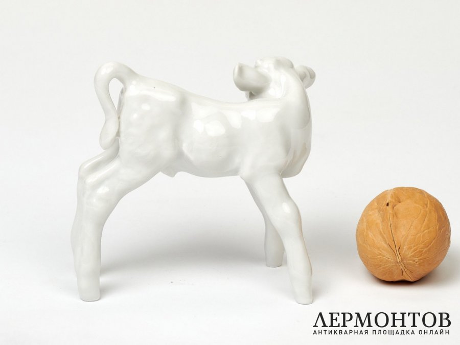 Статуэтка «Теленок». Фарфор, Meissen, Германия, 1930–1940 годы