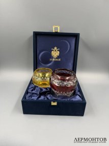 Парные подсвечники «Nadya». Цветной хрусталь, Faberge