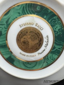 Набор из 2 чайных пар «Malachite». Stefano Ricci, Италия