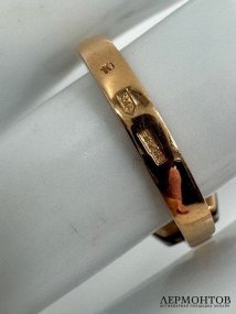 Кольцо с бриллиантами. Золото 583 пробы, СССР, 2-я половина 20 века