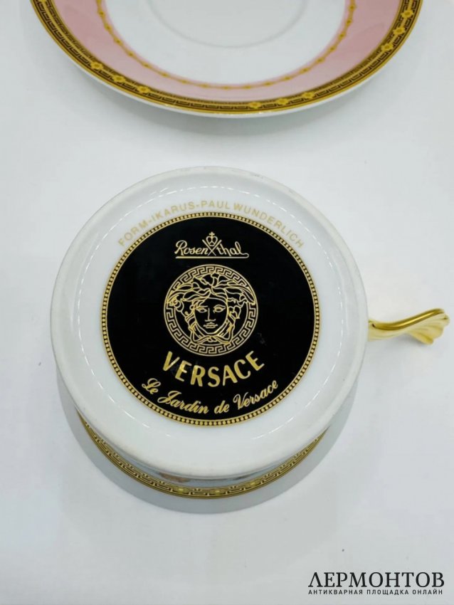 Чайная пара «Le Jardin de Versace». Фарфор, золото, Rosenthal и Versace, Германия