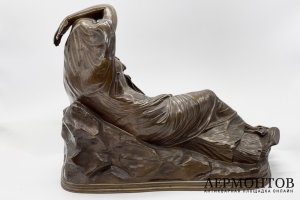 Cкульптурa Спящaя Aриадна. Франция, Паpиж, F. Ваrbedienne, 1860-1870-е гг. Бронза.