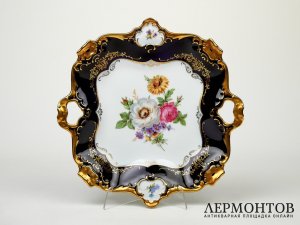 Блюдо с цветочным мотивом. Фарфор, Alka, Германия, 1967–1970 годы