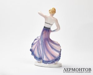Статуэтка «Танцовщица». Фаянс, Sitzendorf, Германия, 1930-е годы